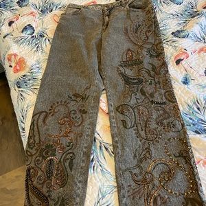 Chico’s embroidered jeans size 3.5